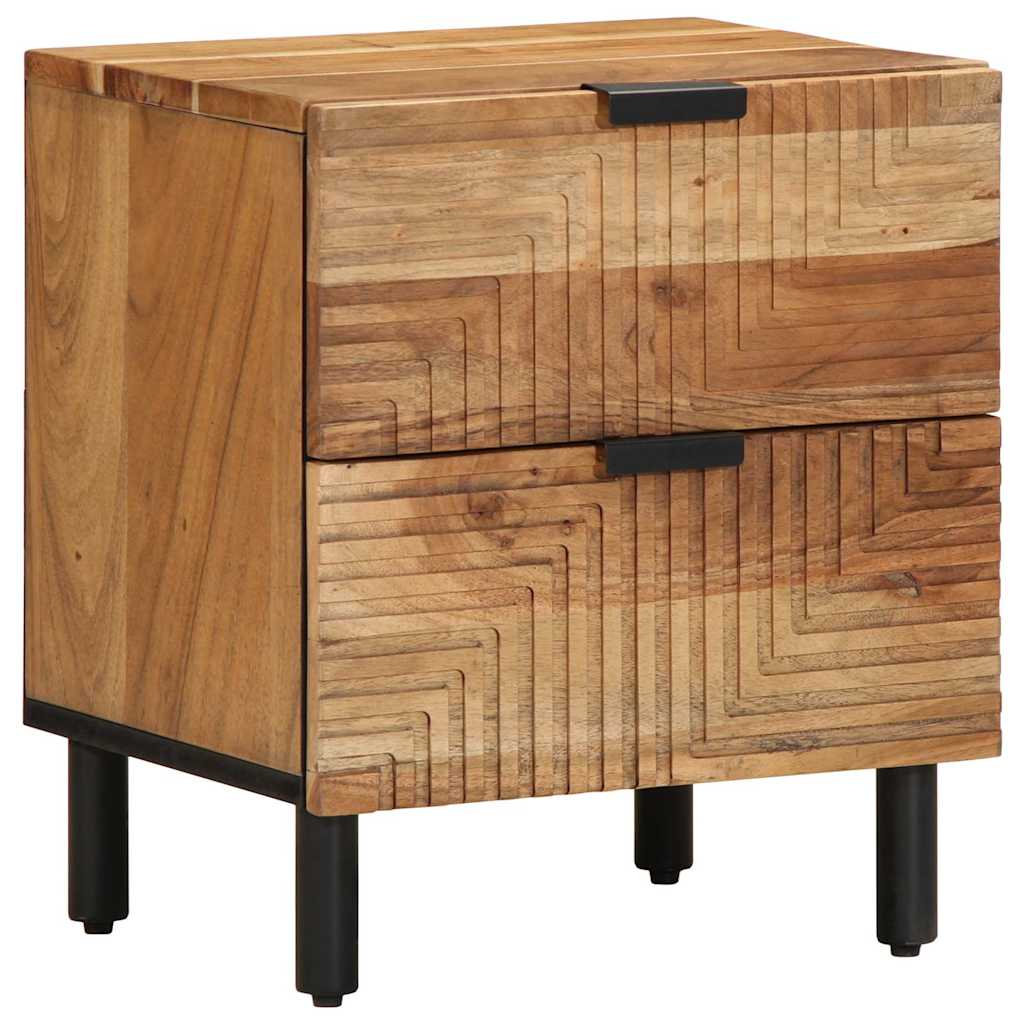 Bedside Cabinets 2 Pcs Brown 40X33X46 Cm Solid Wood Mango