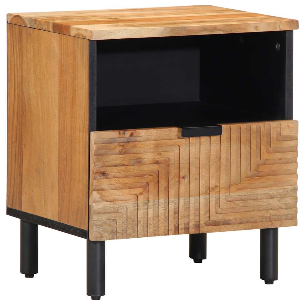 Bedside Cabinets 2 Pcs Brown 40X33X46 Cm Solid Wood Mango