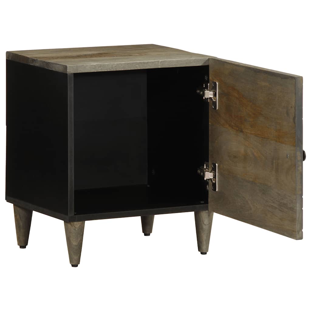 Bedside Cabinets 2 Pcs Light Grey 40X33X46 Cm Solid Wood Mango