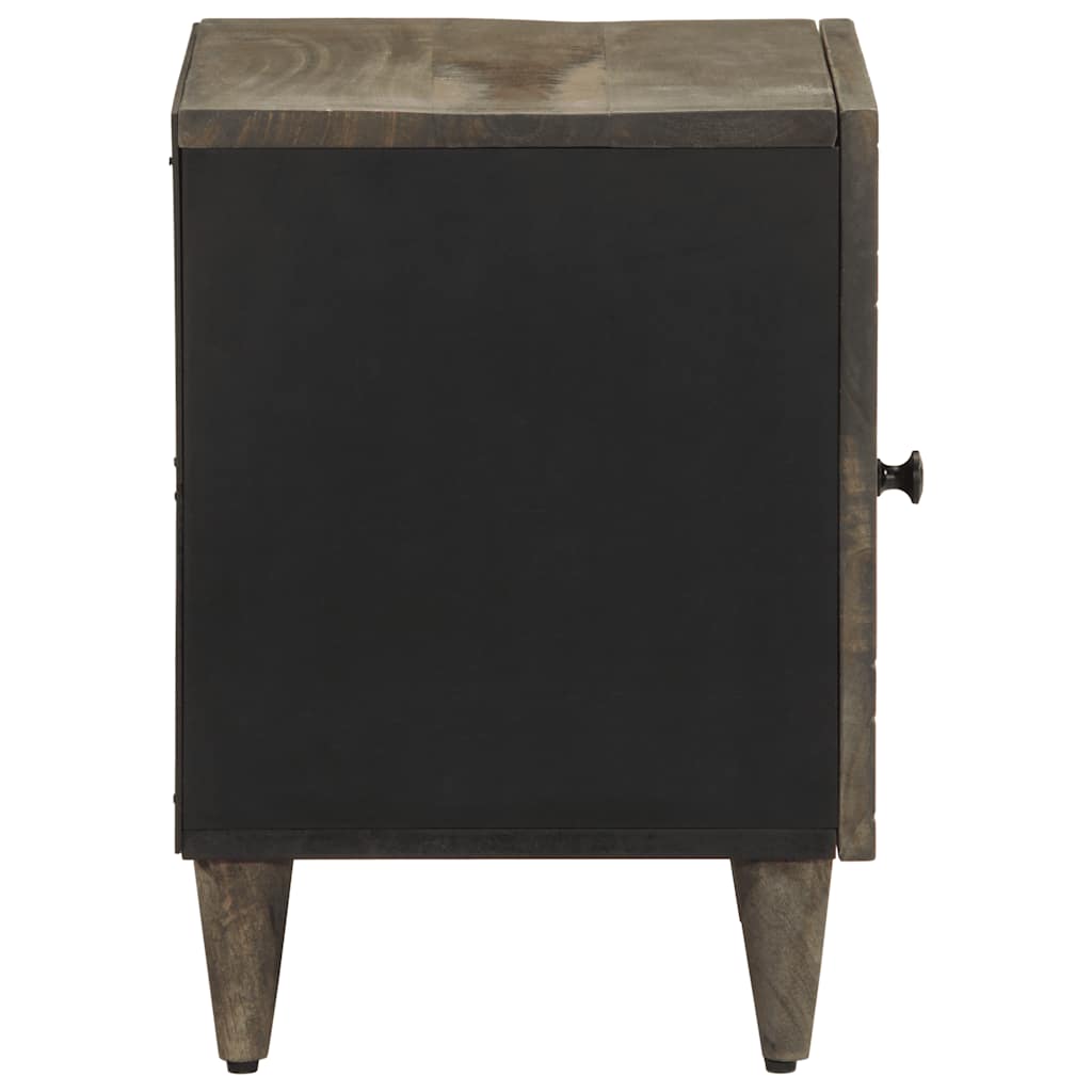 Bedside Cabinets 2 Pcs Light Grey 40X33X46 Cm Solid Wood Mango