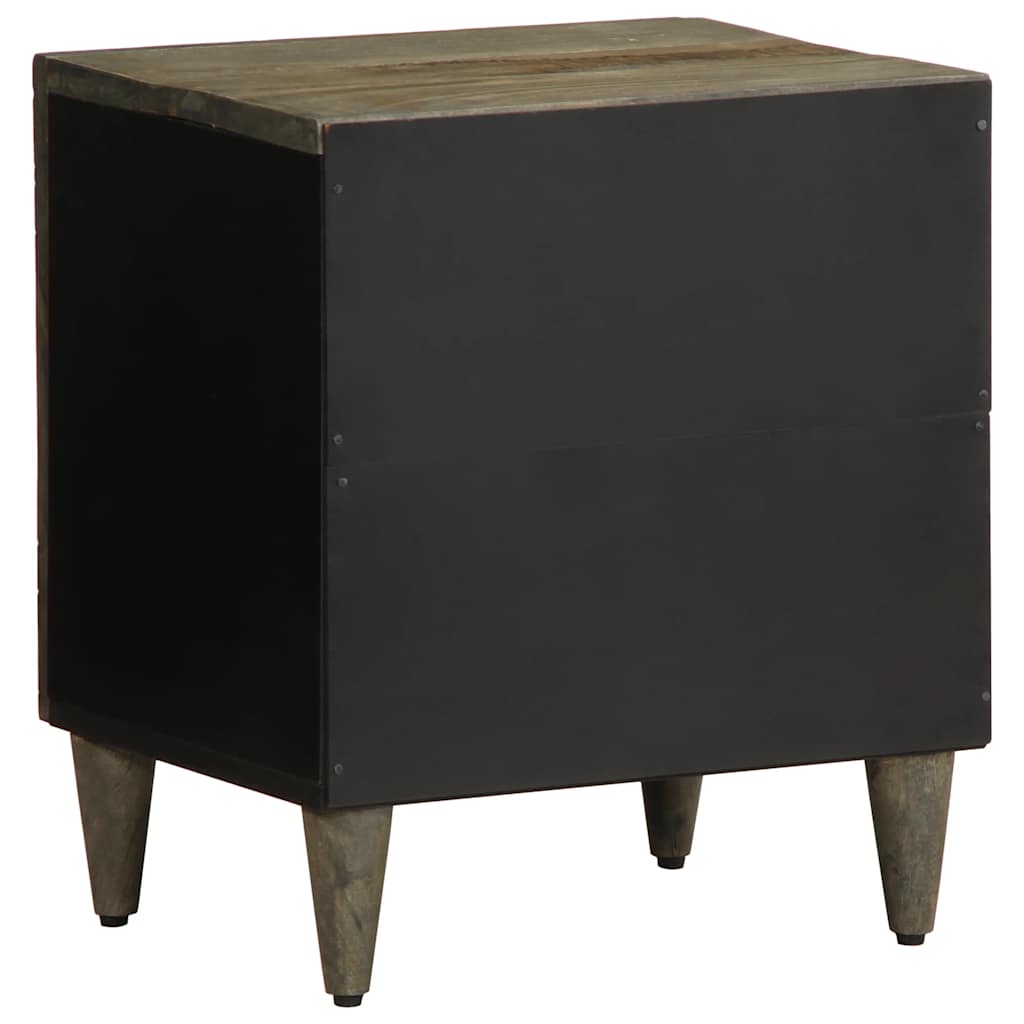 Bedside Cabinets 2 Pcs Light Grey 40X33X46 Cm Solid Wood Mango