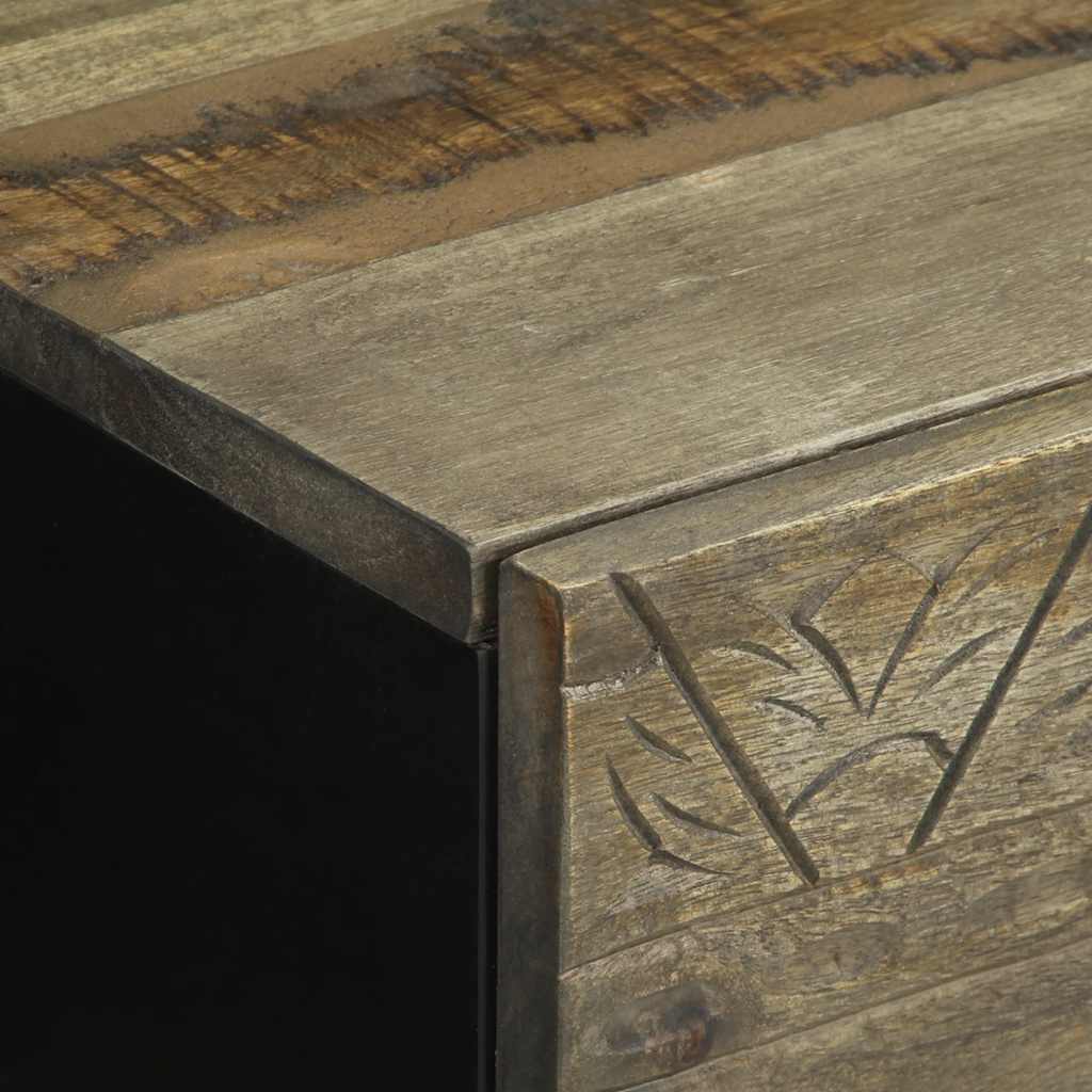 Bedside Cabinets 2 Pcs Light Grey 40X33X46 Cm Solid Wood Mango