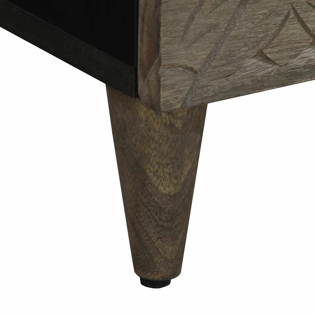 Bedside Cabinets 2 Pcs Light Grey 40X33X46 Cm Solid Wood Mango