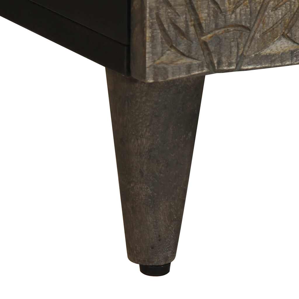 Tv Cabinet Light Grey 70X33.5X46 Cm Solid Wood Mango