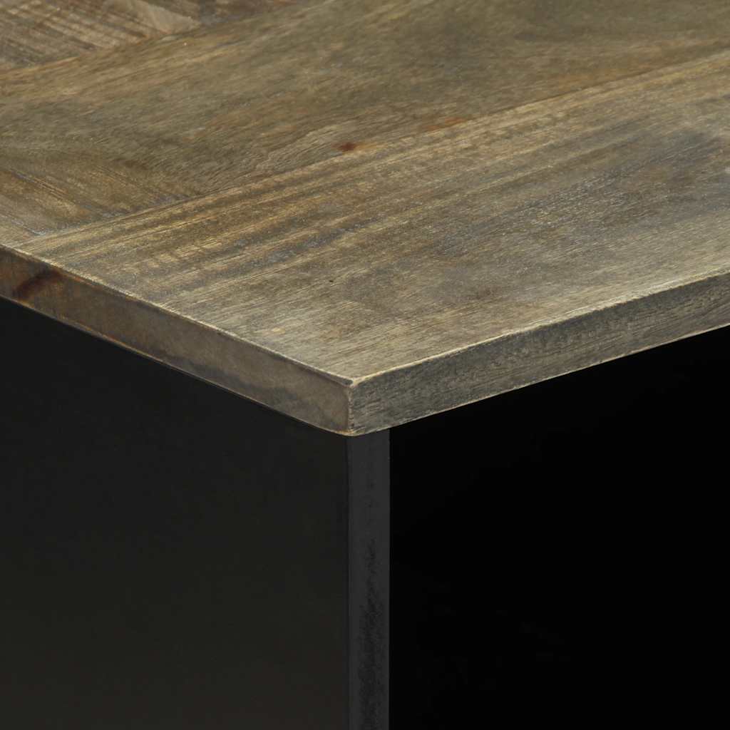 Coffee Table Light Grey 80X50X40 Cm Solid Wood Mango