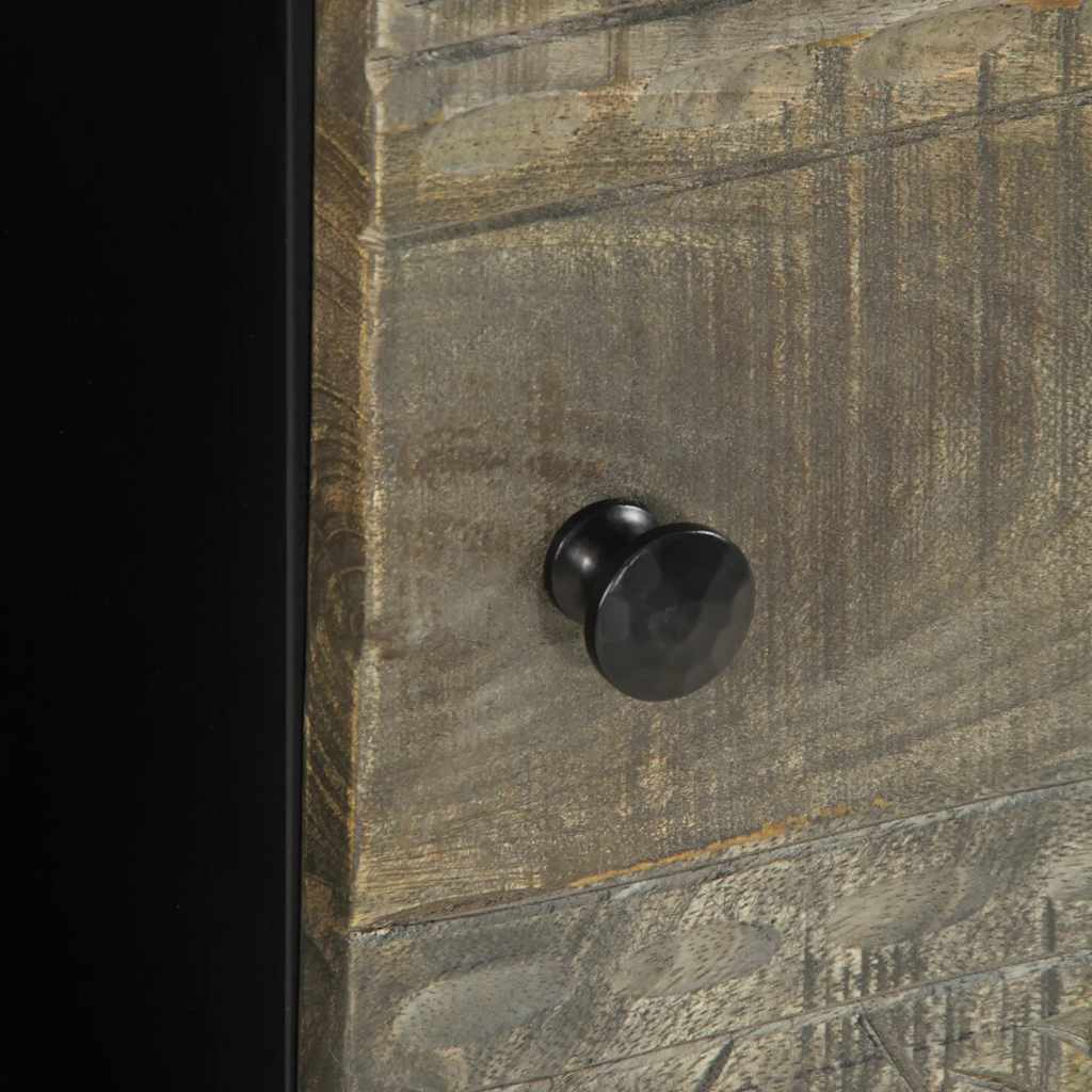 Coffee Table Light Grey 80X50X40 Cm Solid Wood Mango