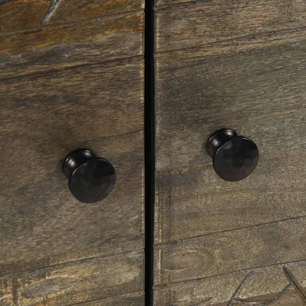 Coffee Table Light Grey 80X50X40 Cm Solid Wood Mango