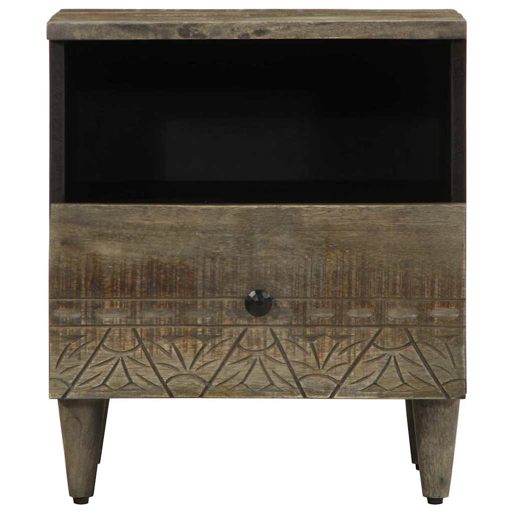 Bedside Cabinets 2 Pcs Light Grey 40X33X46 Cm Solid Wood Mango