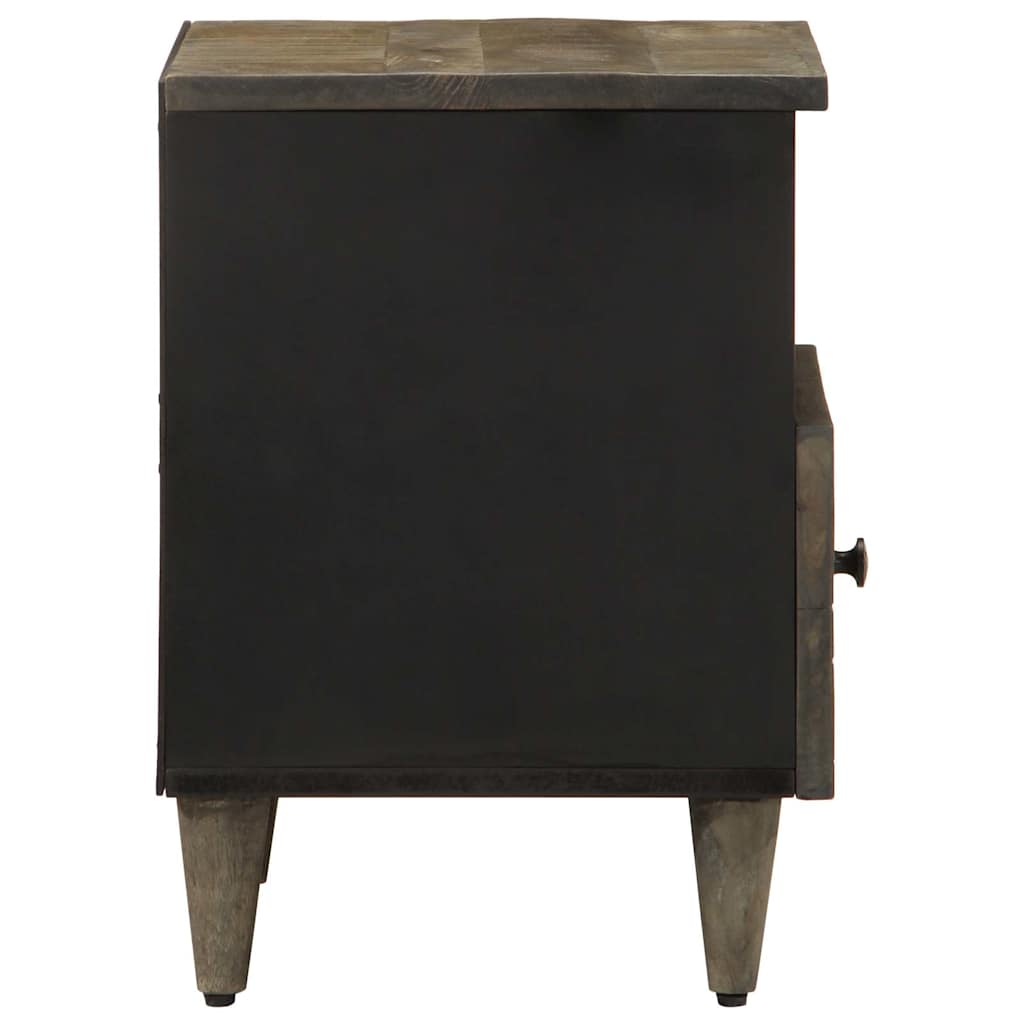 Bedside Cabinets 2 Pcs Light Grey 40X33X46 Cm Solid Wood Mango