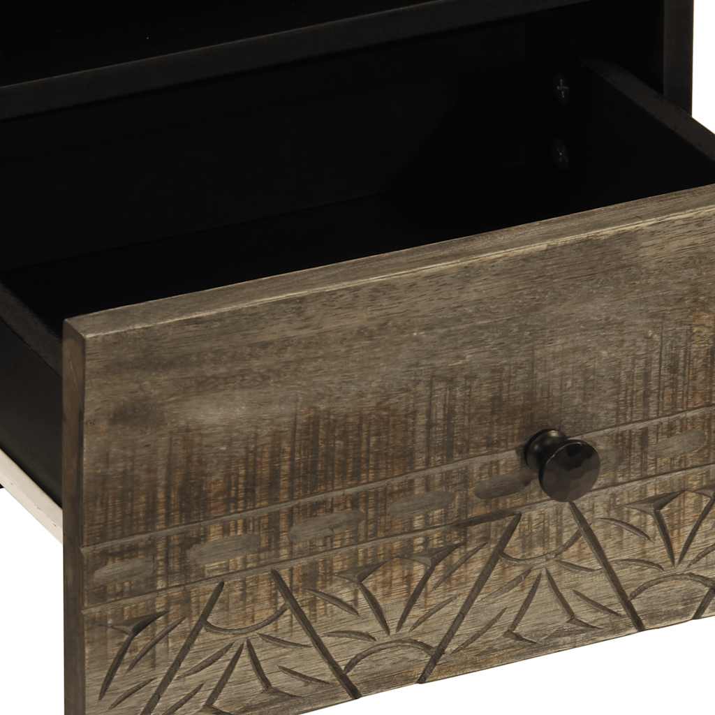 Bedside Cabinets 2 Pcs Light Grey 40X33X46 Cm Solid Wood Mango