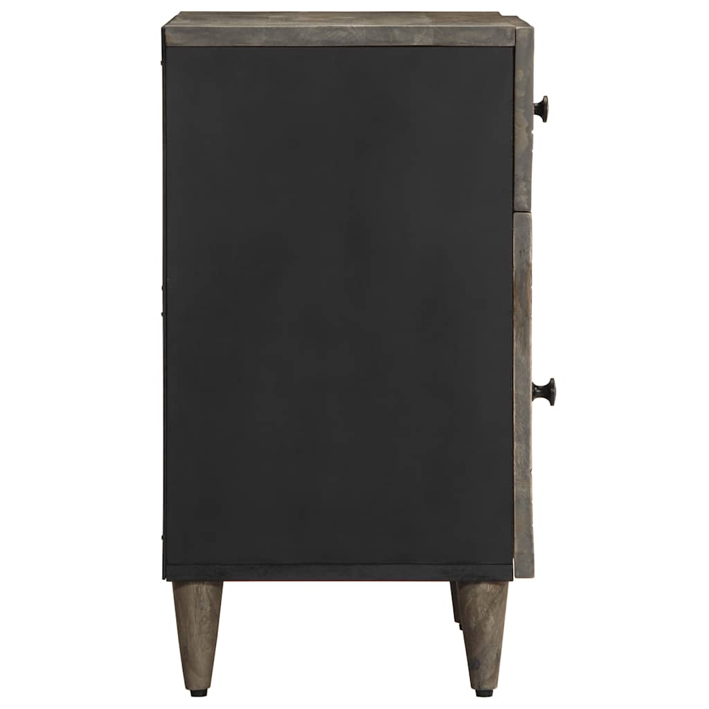 Bedside Cabinet Light Grey 50X33X60 Cm Solid Wood Mango