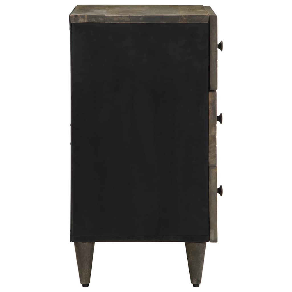 Bedside Cabinet Light Grey 50X33X60 Cm Solid Wood Mango