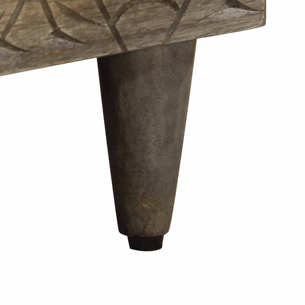 Bedside Cabinet Light Grey 50X33X60 Cm Solid Wood Mango