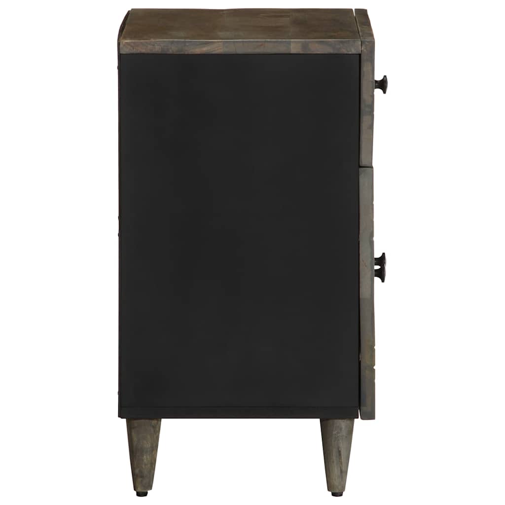 Bedside Cabinet Light Grey 50X33X60 Cm Solid Wood Mango