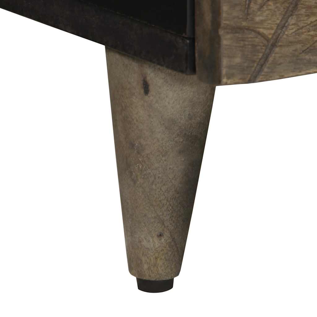 Coffee Table Light Grey 80X54X40 Cm Solid Wood Mango