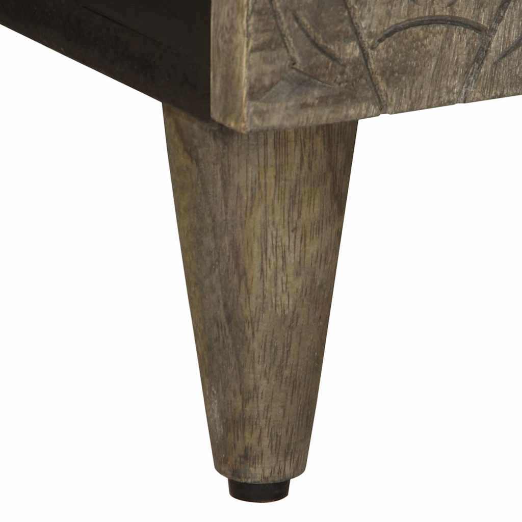 Tv Cabinet Light Grey 105X33.5X46 Cm Solid Wood Mango