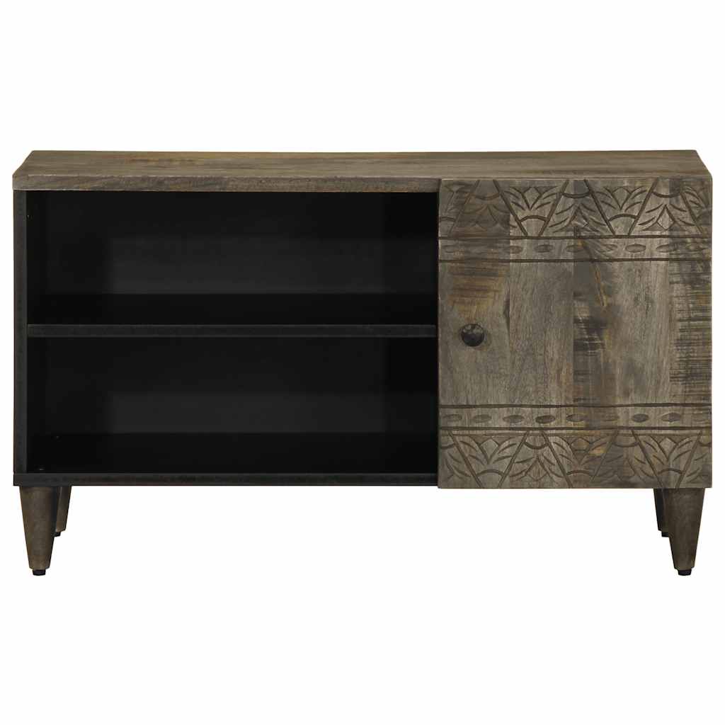 Tv Cabinet Light Grey 80X31.5X46 Cm Solid Wood Mango