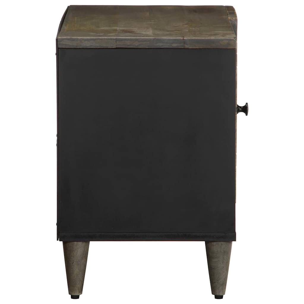 Tv Cabinet Light Grey 80X31.5X46 Cm Solid Wood Mango