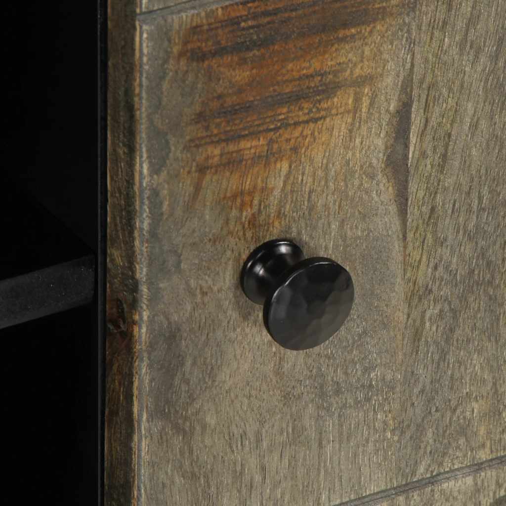 Tv Cabinet Light Grey 80X31.5X46 Cm Solid Wood Mango