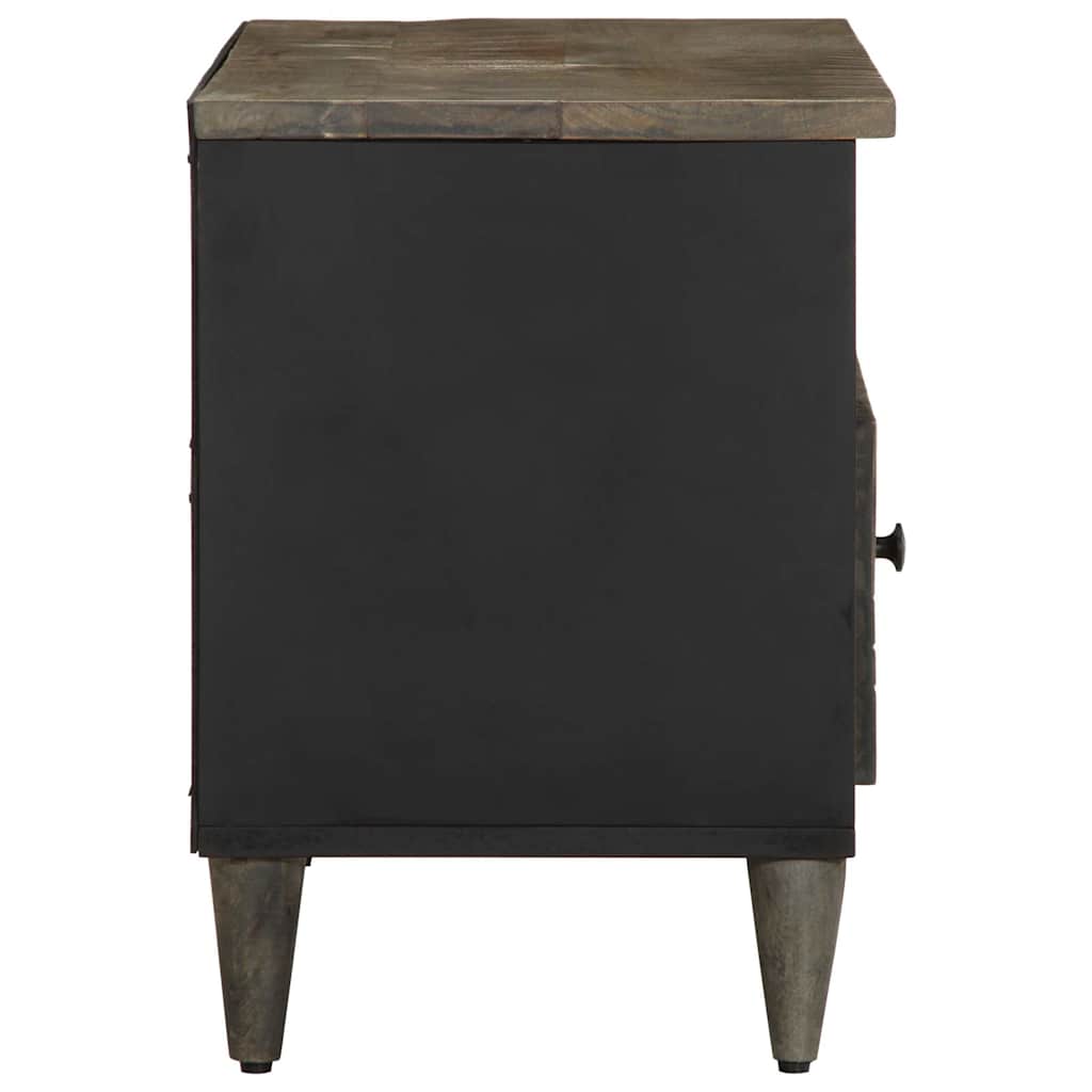 Tv Cabinet Black 80X33X46 Cm Solid Wood Mango