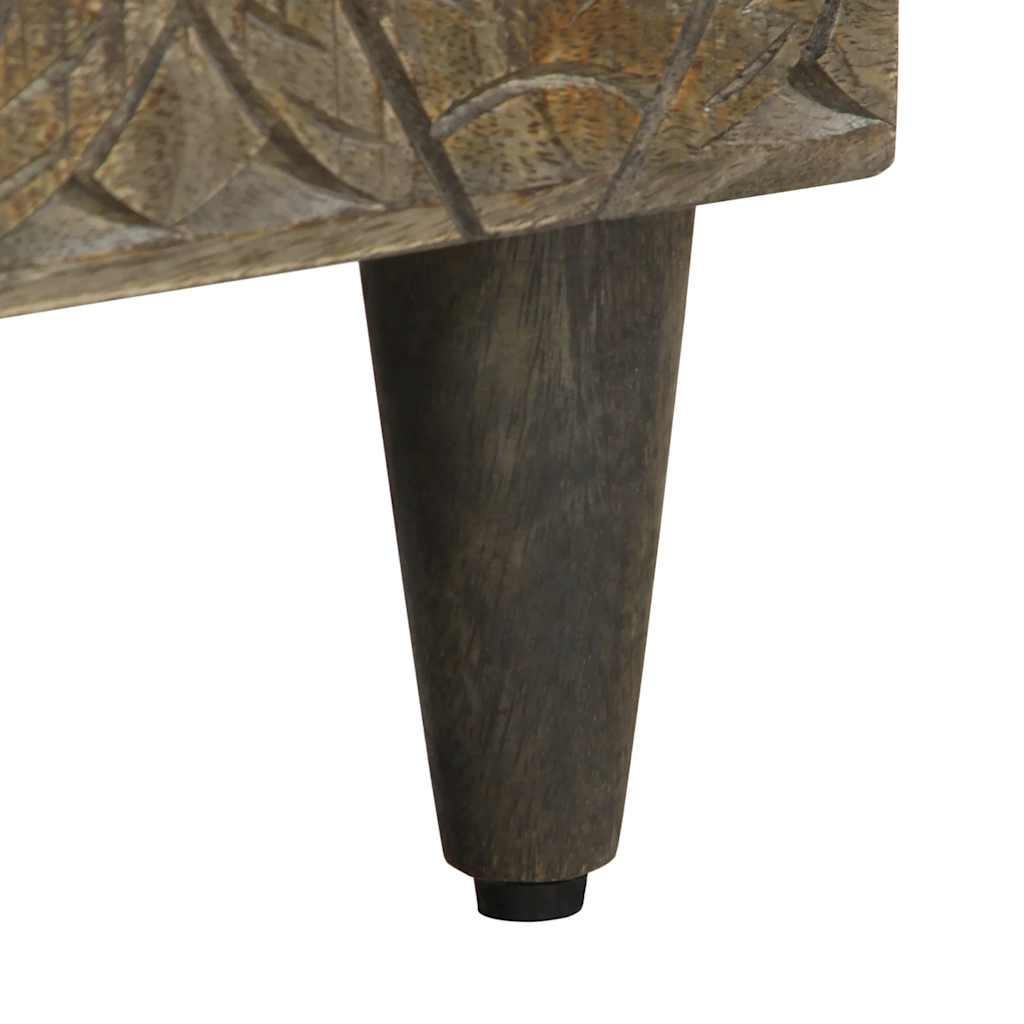 Tv Cabinet Black 80X33X46 Cm Solid Wood Mango