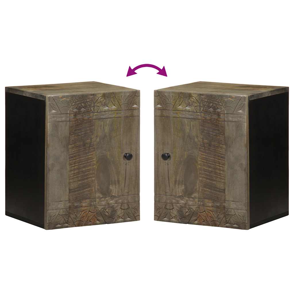 Bathroom Wall Cabinet 38X33X48 Cm Solid Wood Mango