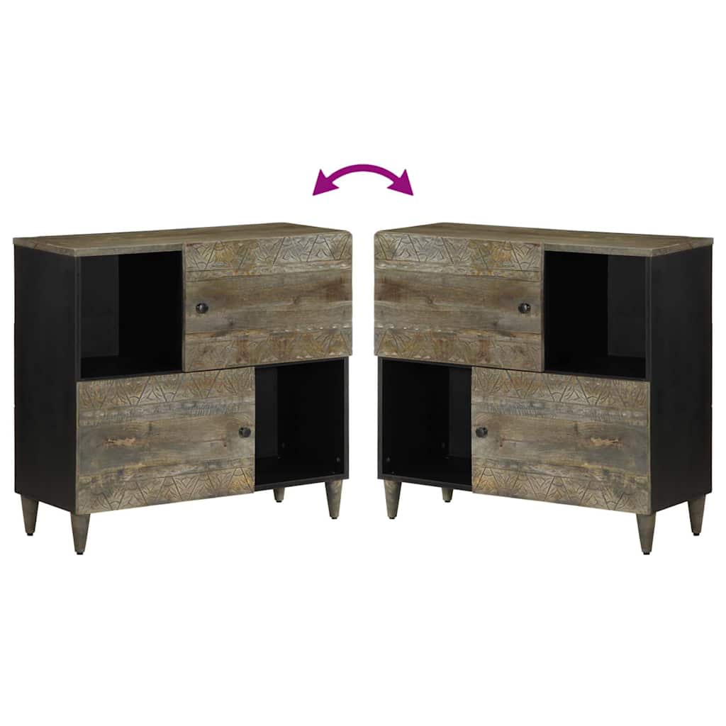 Sideboard 80X33X75 Cm Solid Wood Mango