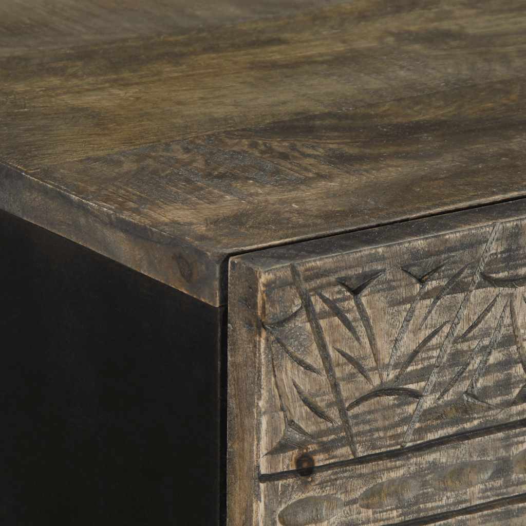 Highboard 60X33X110 Cm Solid Wood Mango