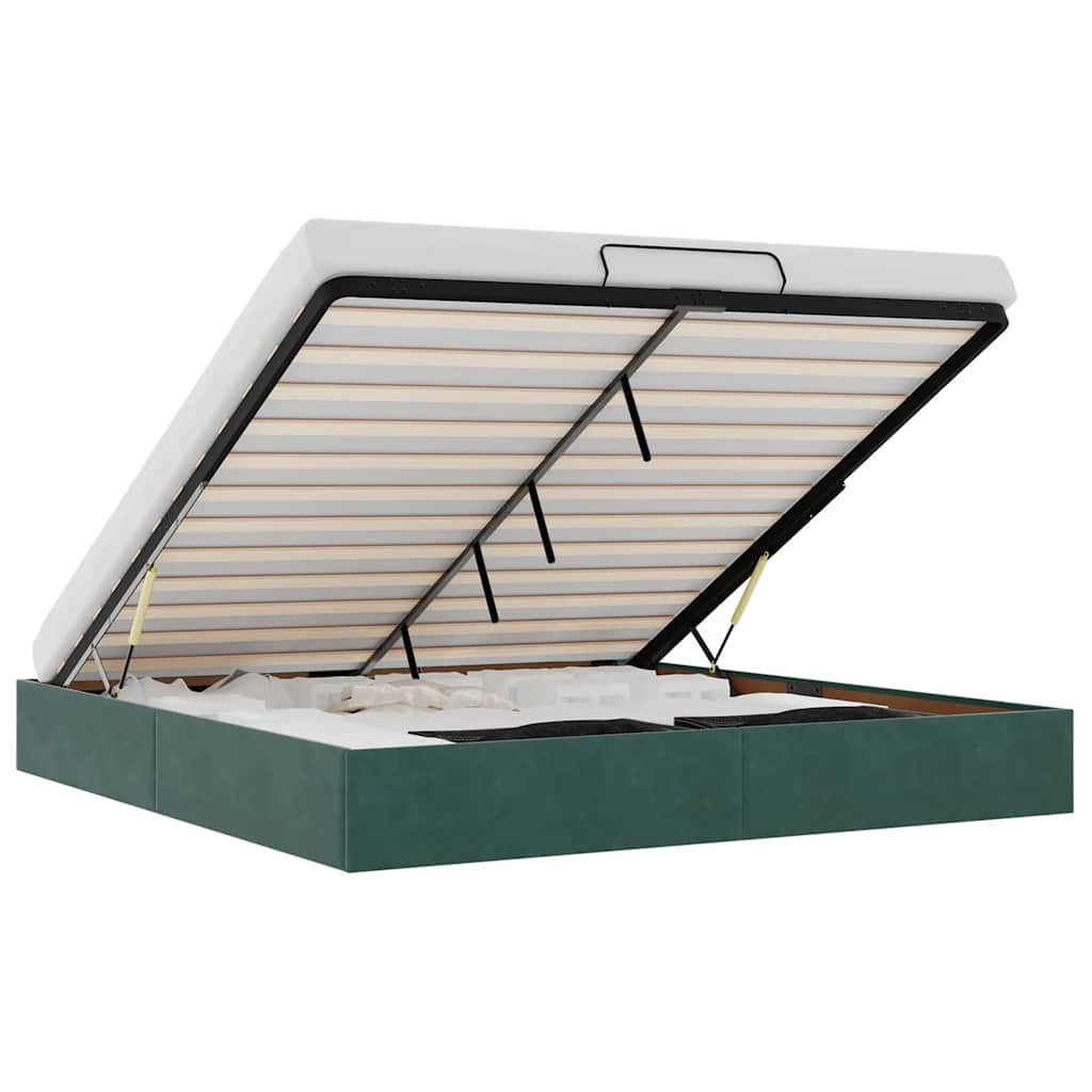 Ottoman Bed Frame No Mattress Velvet