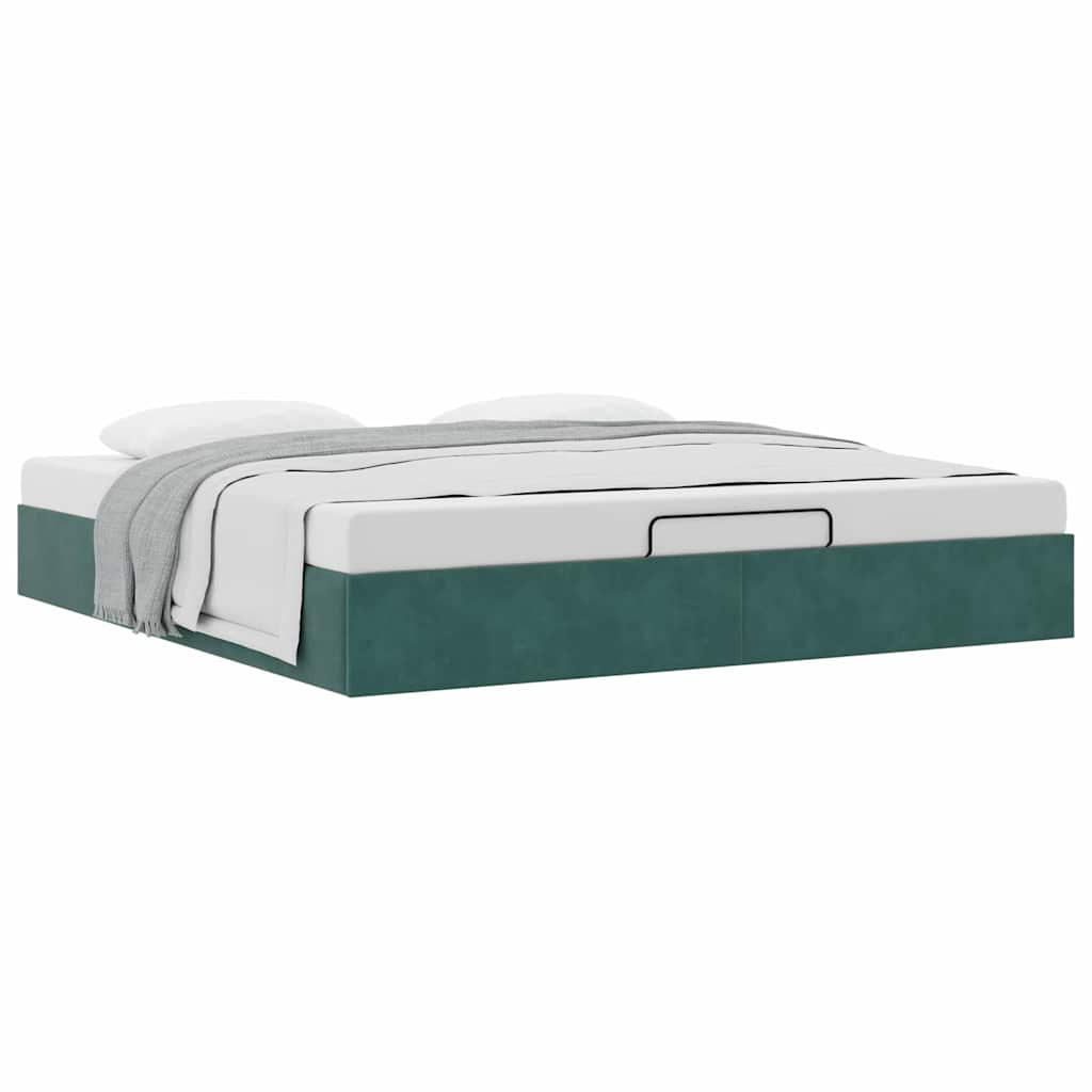 Ottoman Bed Frame No Mattress Velvet
