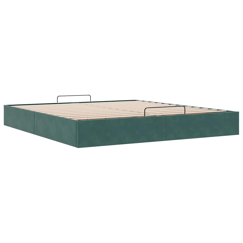 Ottoman Bed Frame No Mattress Velvet