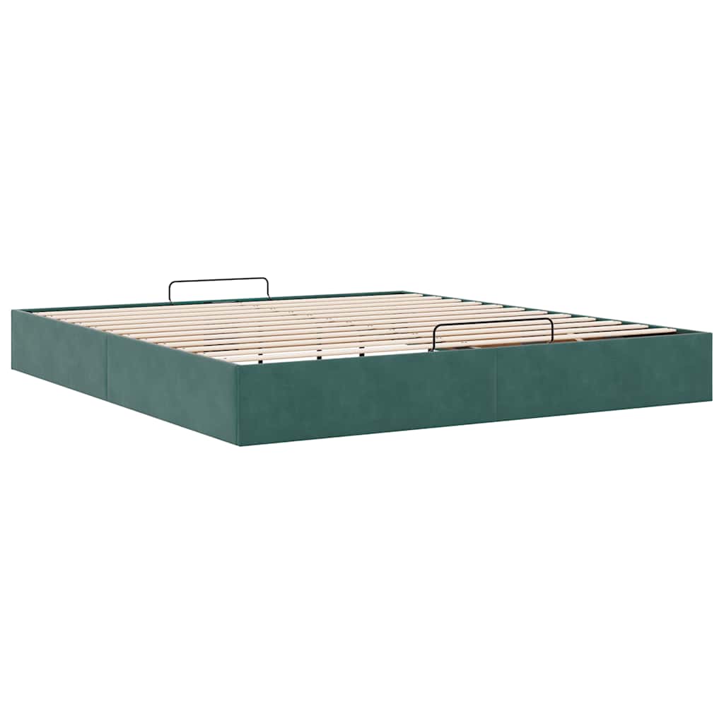 Ottoman Bed Frame No Mattress Velvet