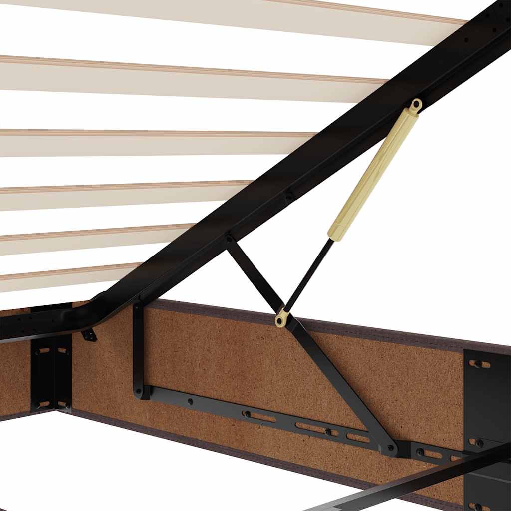 Ottoman Bed Frame No Mattress Single Velvet