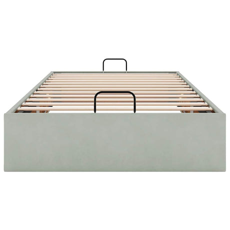 Ottoman Bed Frame No Mattress Single Velvet