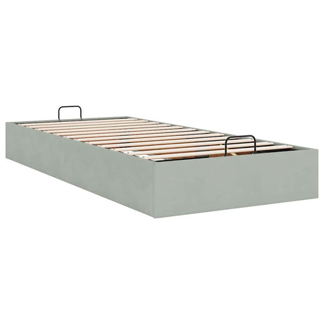 Ottoman Bed Frame No Mattress Single Velvet