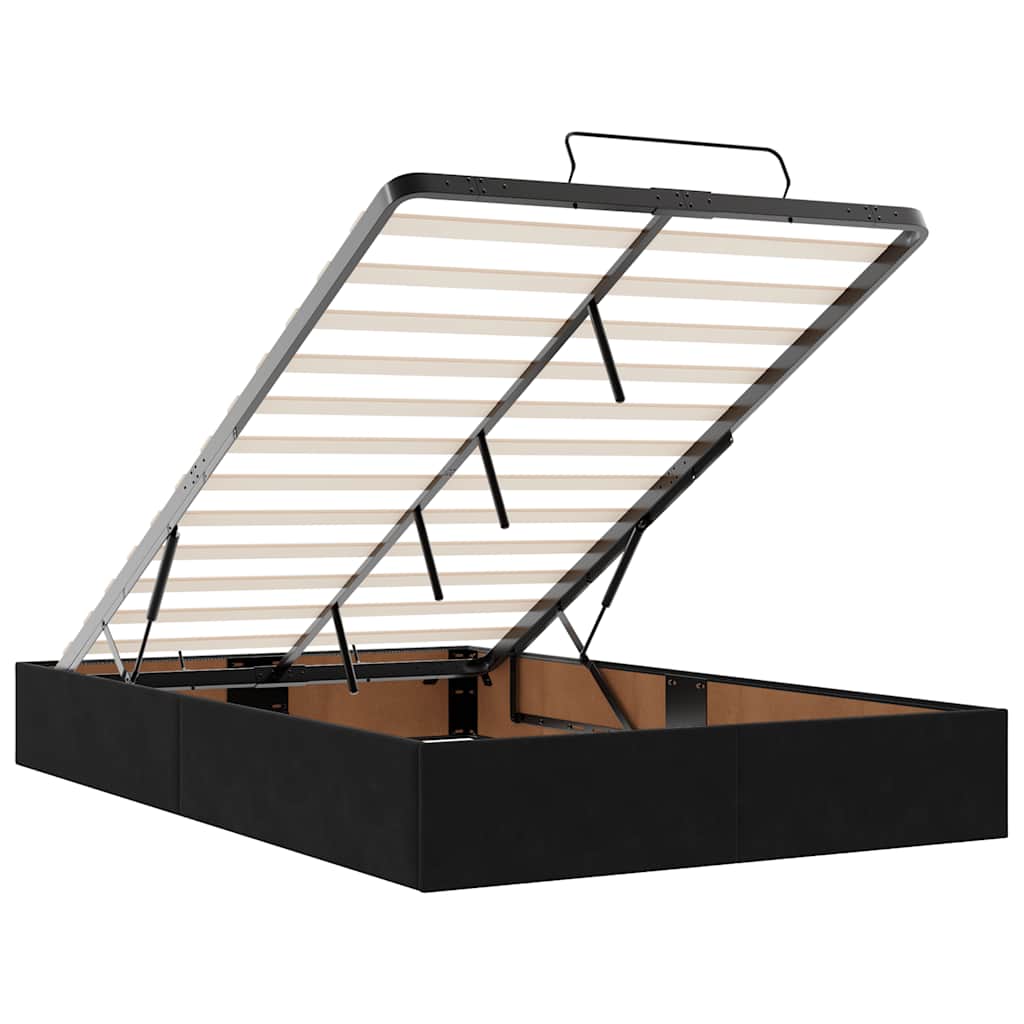 Ottoman Bed With Mattress & Leds 120X200Cm Velvet