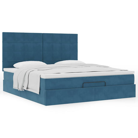 Ottoman Bed With Mattresses 180X200Cm Velvet