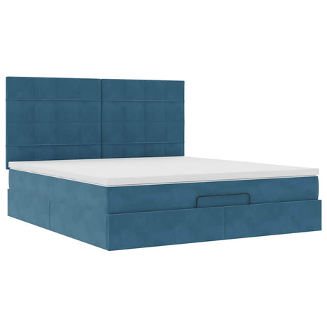 Ottoman Bed With Mattresses 180X200Cm Velvet