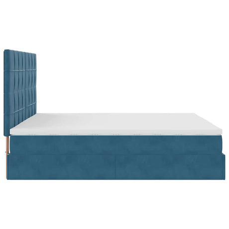 Ottoman Bed With Mattresses 180X200Cm Velvet