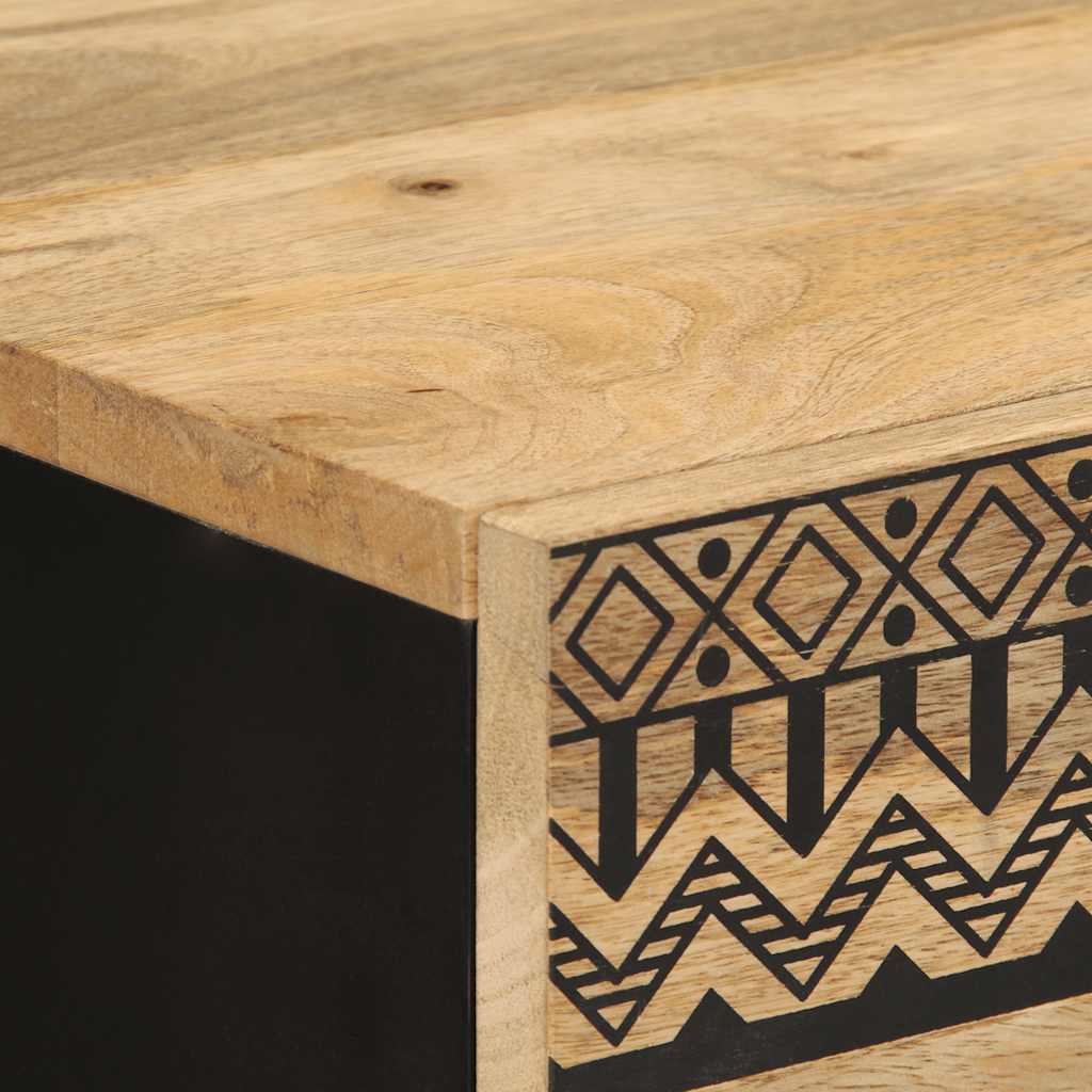 Sideboard 60X33.5X75 Cm Solid Rough Wood Mango