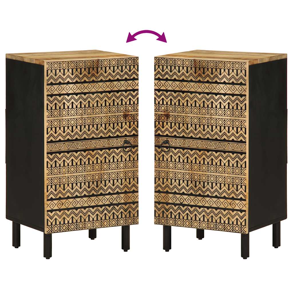 Sideboard 40X33.5X75 Cm Solid Rough Wood Mango