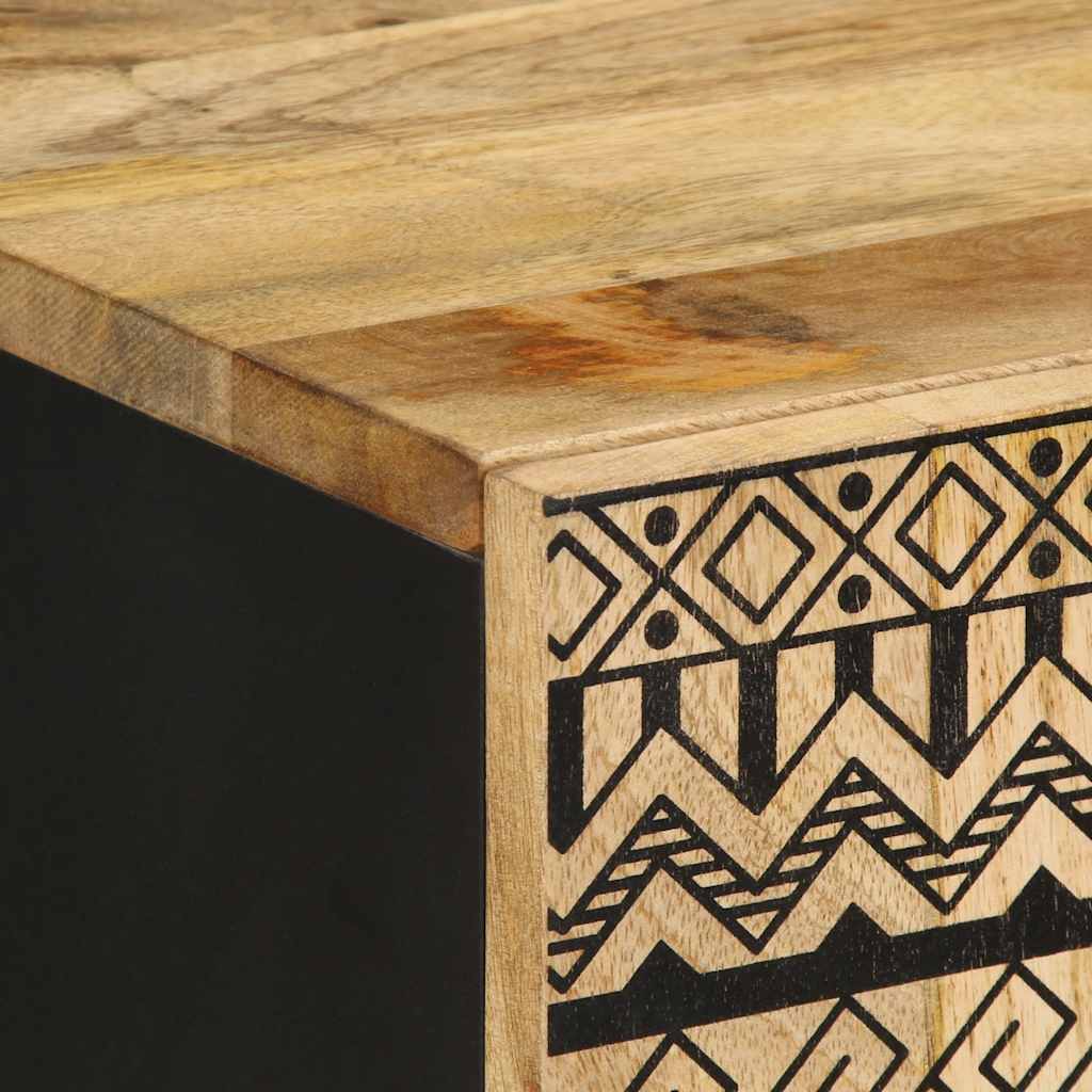 Sideboard 40X33.5X75 Cm Solid Rough Wood Mango