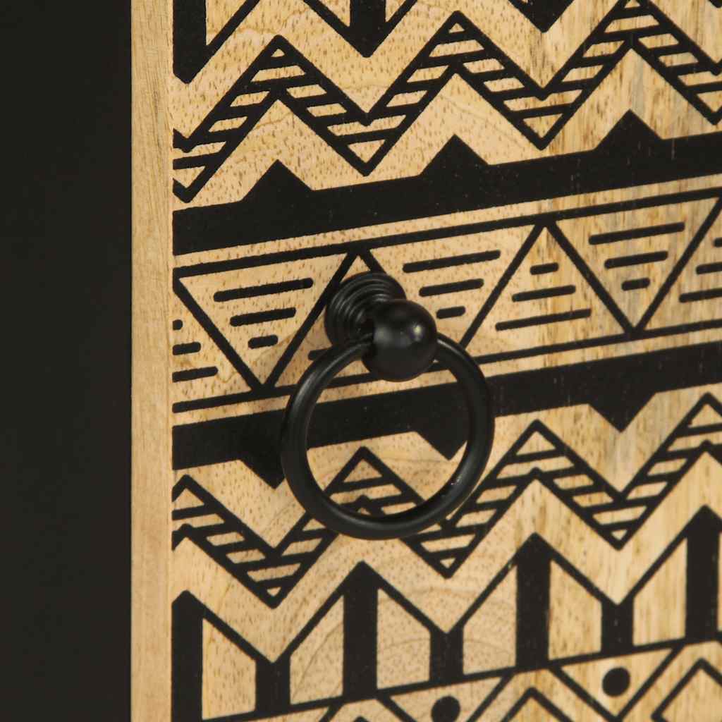 Sideboard 40X33.5X75 Cm Solid Rough Wood Mango