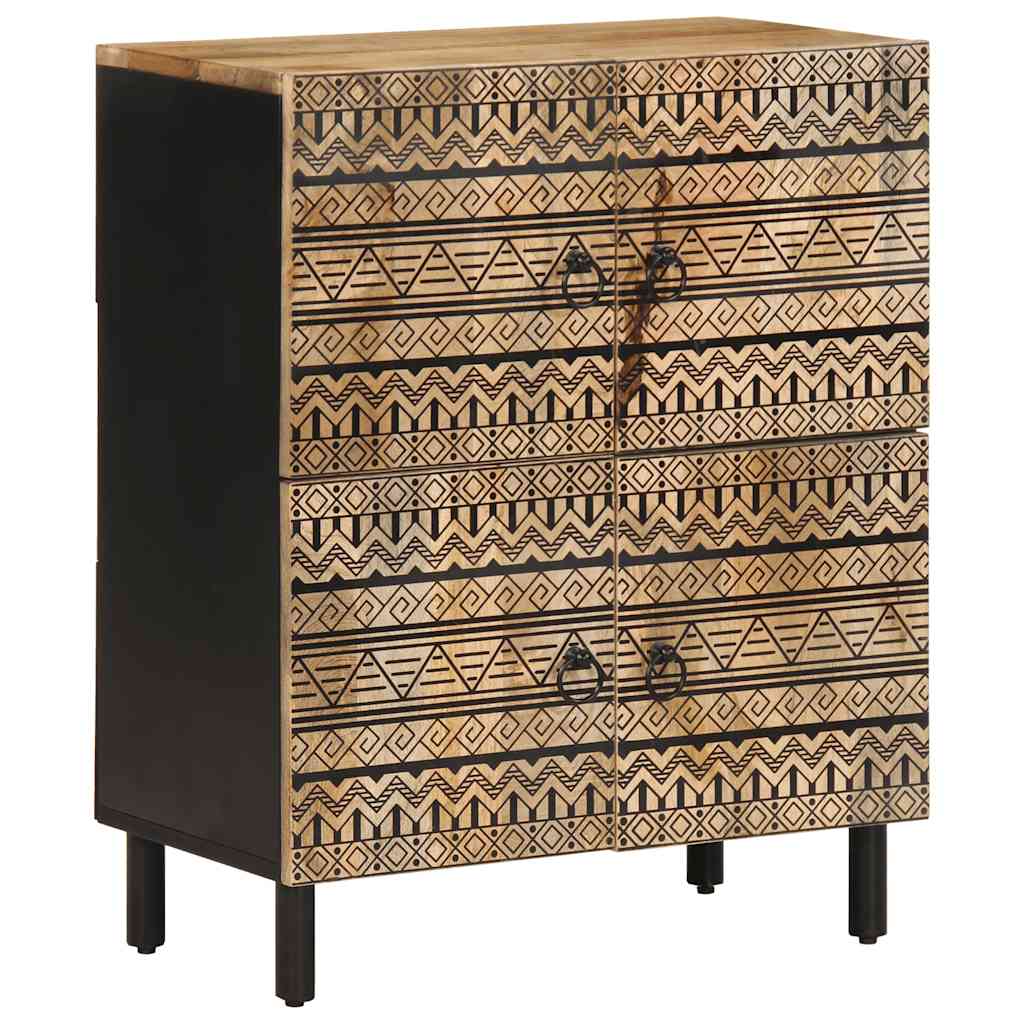 Sideboard 60X33.5X75 Cm Solid Rough Wood Mango