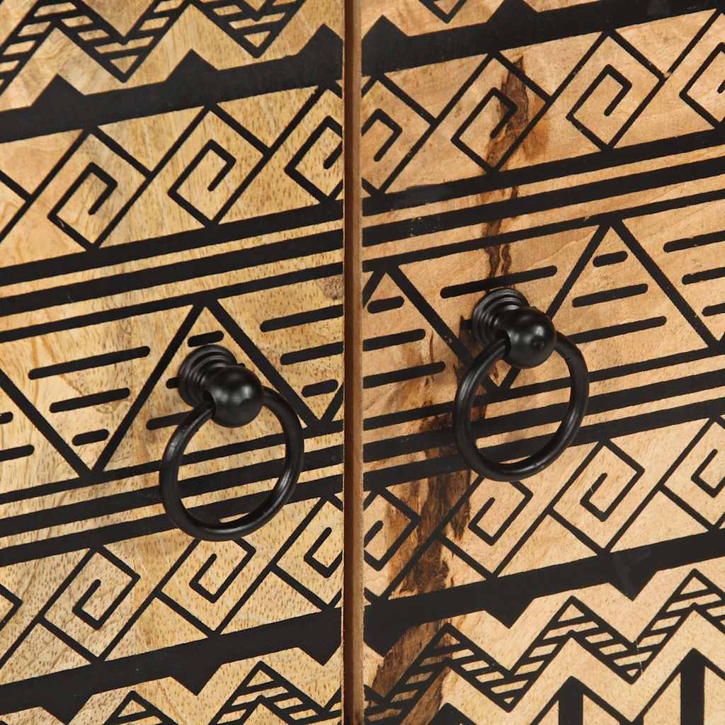 Sideboard 60X33.5X75 Cm Solid Rough Wood Mango