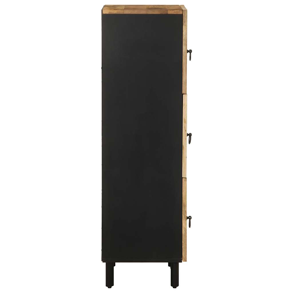 Highboard 40X33.5X110 Cm Solid Rough Wood Mango
