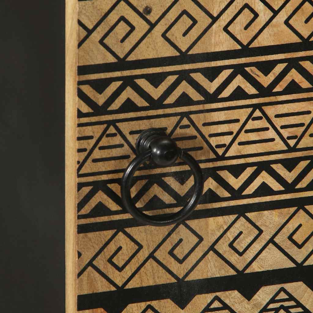 Highboard 40X33.5X110 Cm Solid Rough Wood Mango