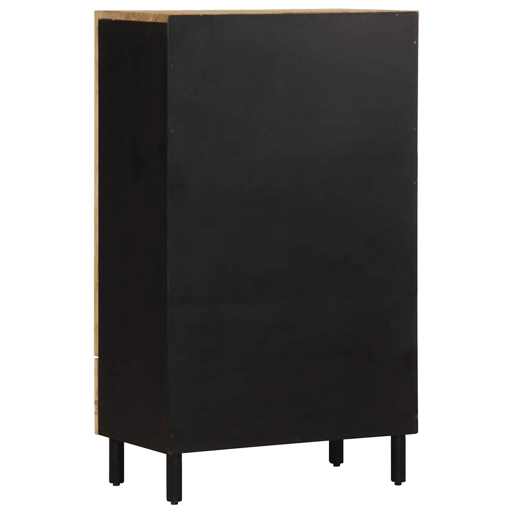 Highboard 60X33.5X110 Cm Solid Rough Wood Mango