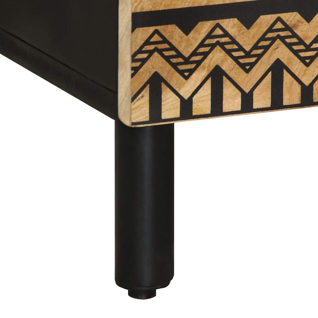 Highboard 60X33.5X110 Cm Solid Rough Wood Mango