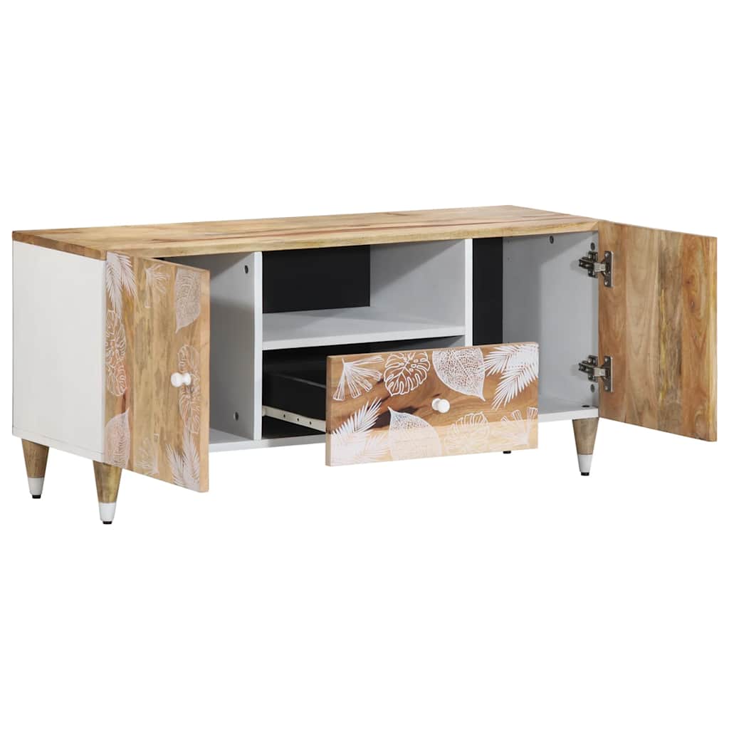 Tv Cabinet 105X33.5X46 Cm Solid Wood Mango
